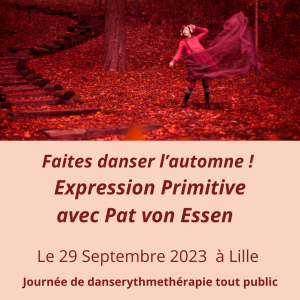 Danse expression primitive rythme thérapie Patricia Von Essen Journée pour danser Lille 29 septembre 2023